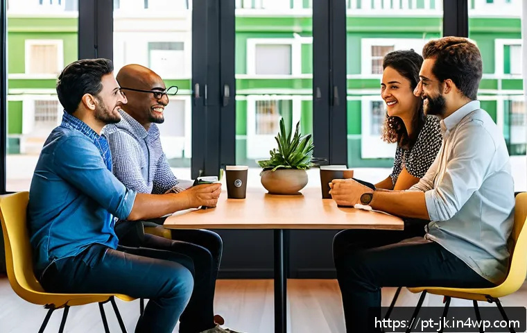 약한 연결 활용으로 인상 깊은 첫인상 만들기 - A professional networking event scene set in a modern coworking space in S&atilde;o Paulo, Brazil, featurin...